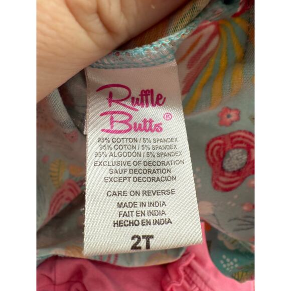 Ruffle Butts Two Peice Set Spring Floral Print Size 2T - Picture 5 of 5